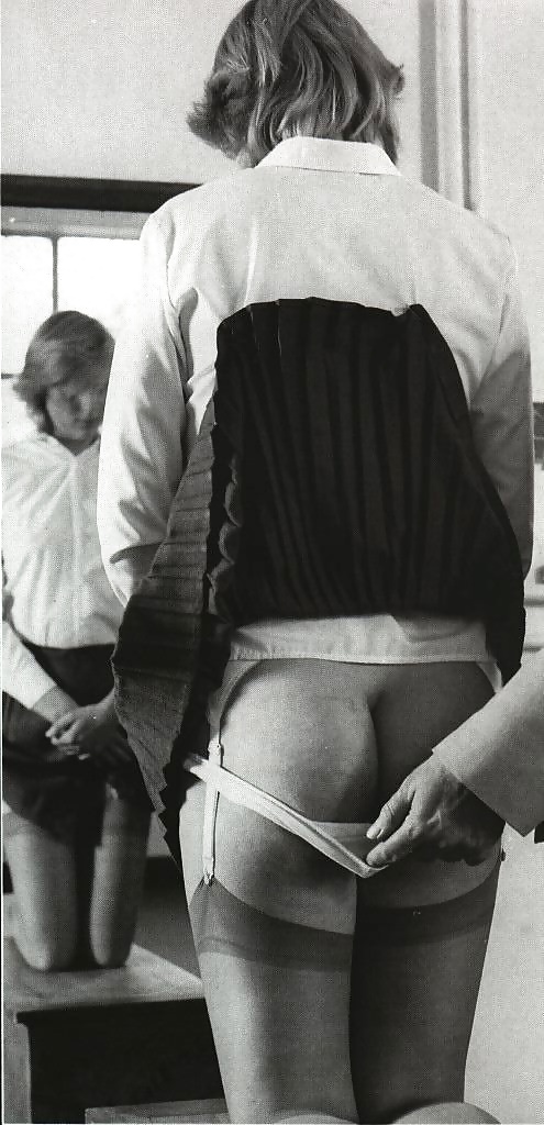Upskirt and spanking