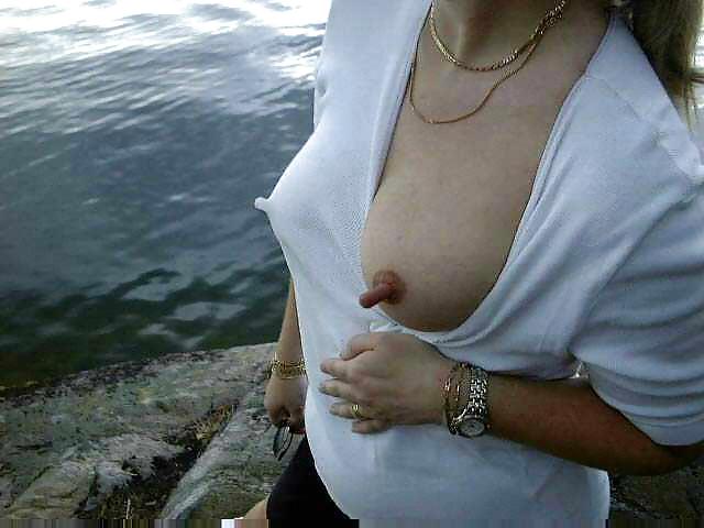 Down blouse big tits
