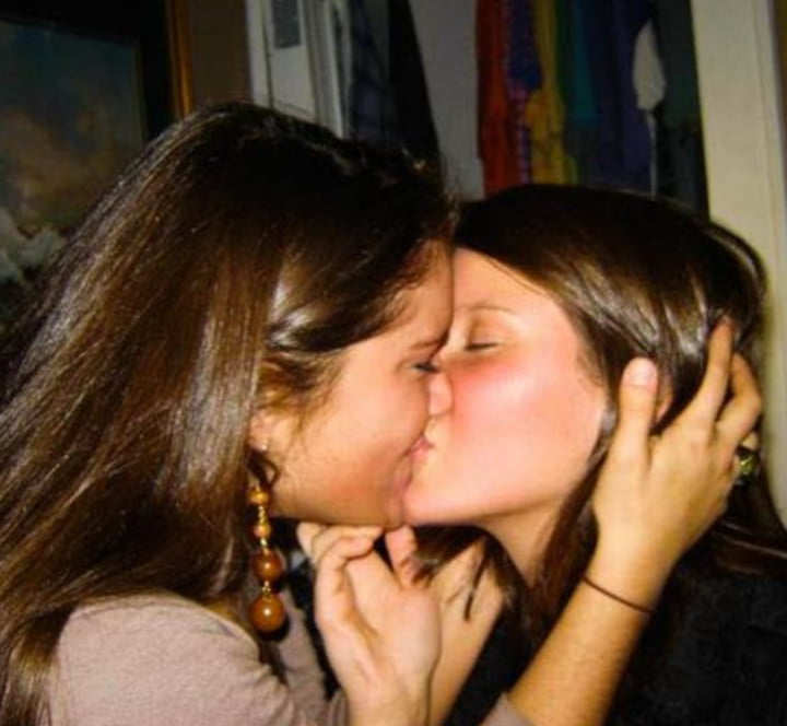 Lesbian webcam kiss