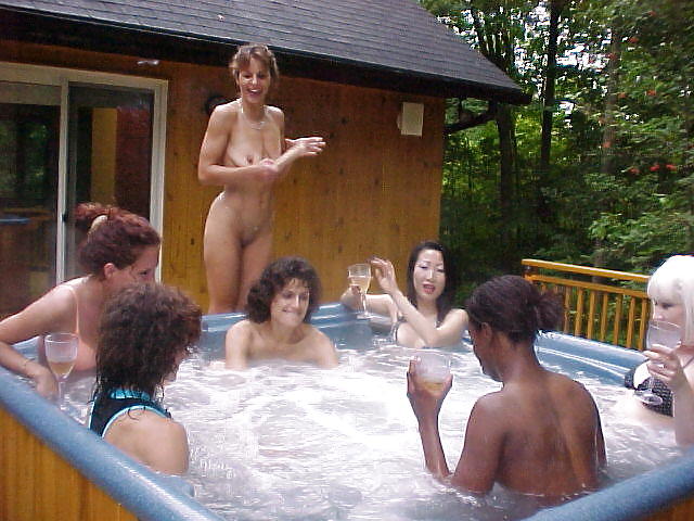 Sex Gallery Lesbian Hot tub Orgy