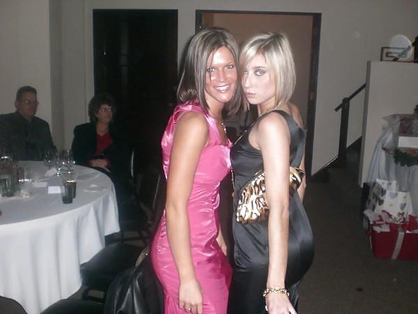 Sex Gallery 2 or more girls in Satin Prom dresses