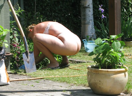 Wife doing more garden work