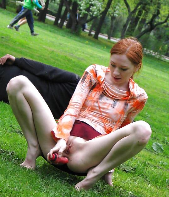 Sex Gallery Playing with herself in public.