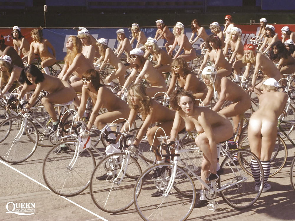 Naked ladies on bicycles