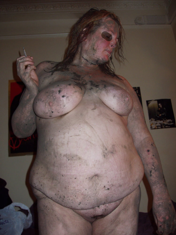 Hot Homeless Woman - Degraded fat dirty ugly disqusting homeless street slu...