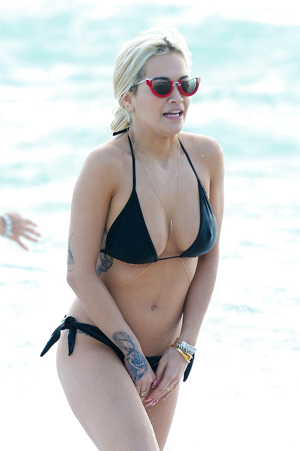Rita ora topless on beach-3087
