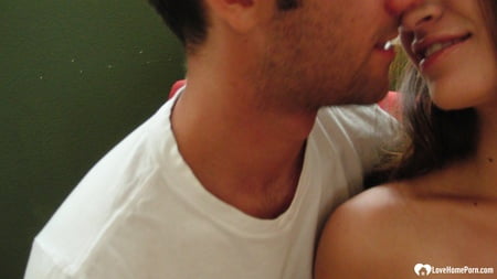 brunette cutie gets some cum over herself         