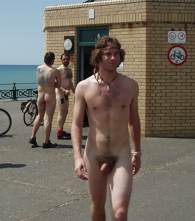 public in Guys naked