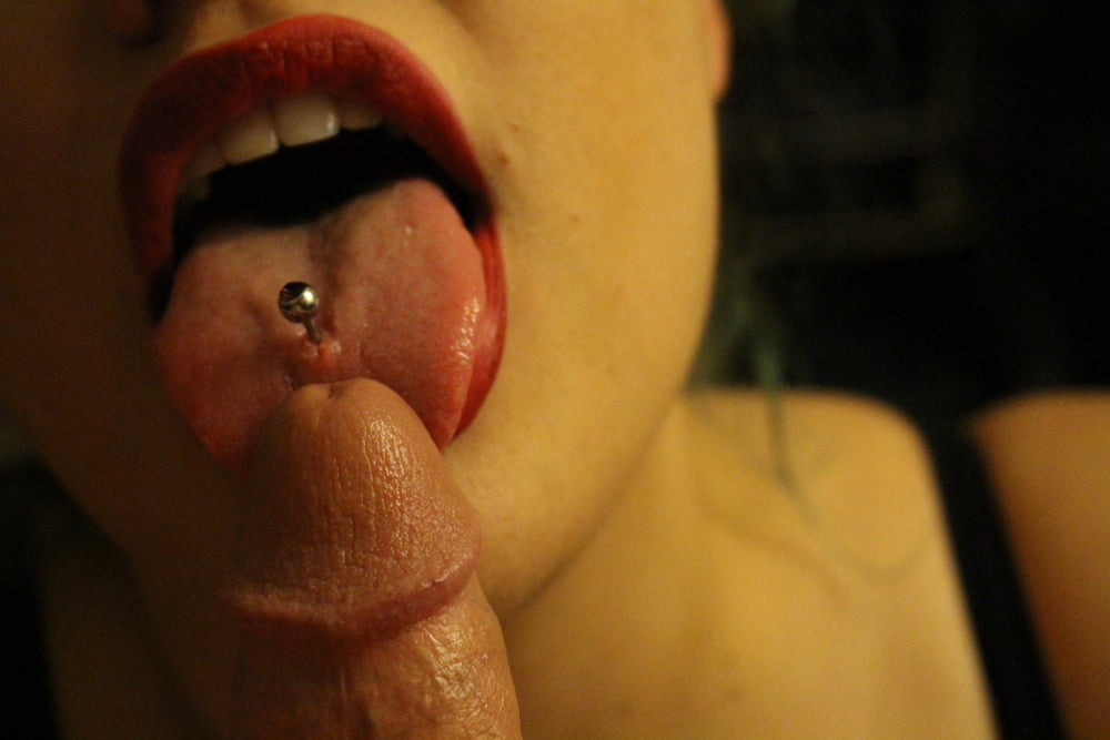 Taboo piercing glasses licking