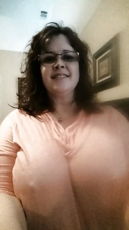 Chubby Married MILF showing off her big braless tits