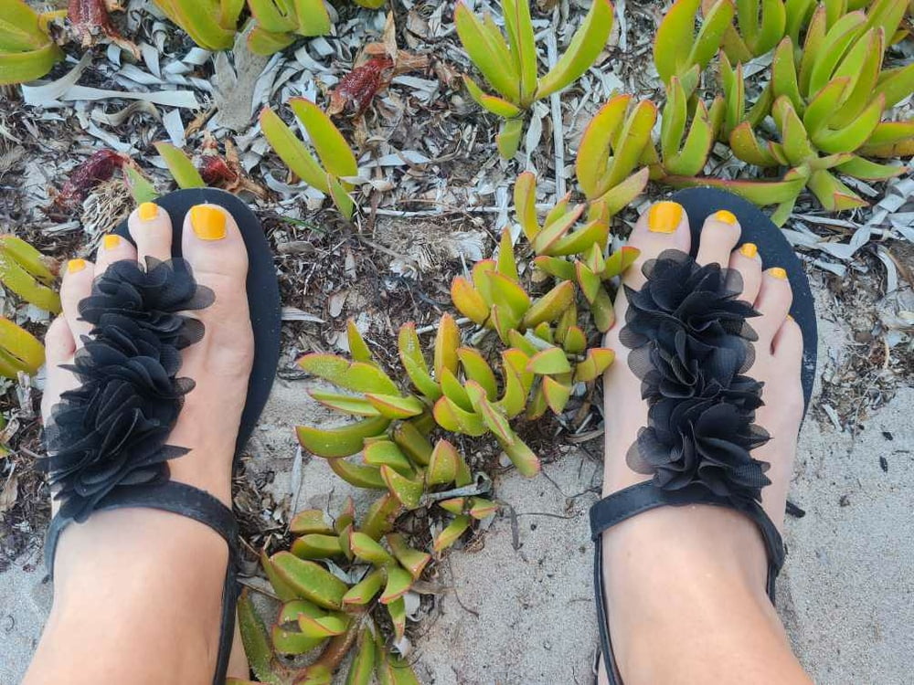Wife beach feet  