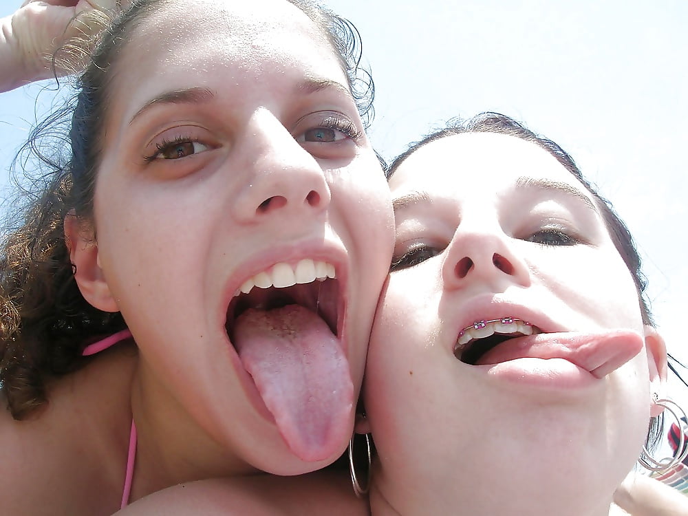 Nude tongue school girl