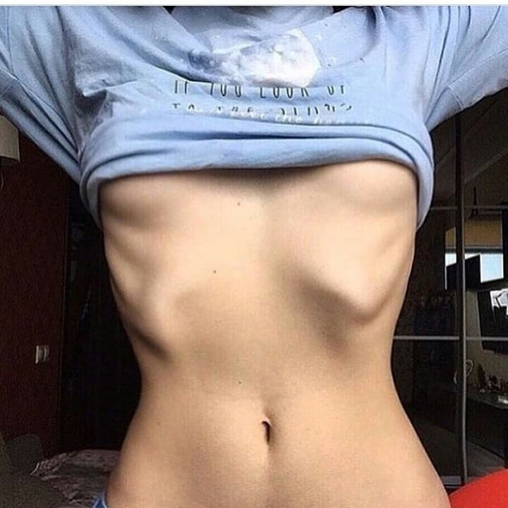 Skinny girls small boobs