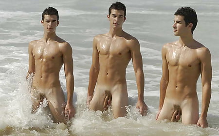 Naked Male Swimmers Shaving