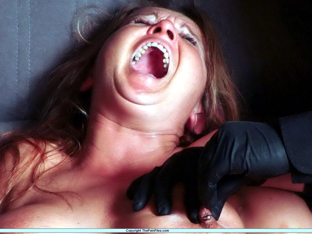 Screaming cute bondage messy