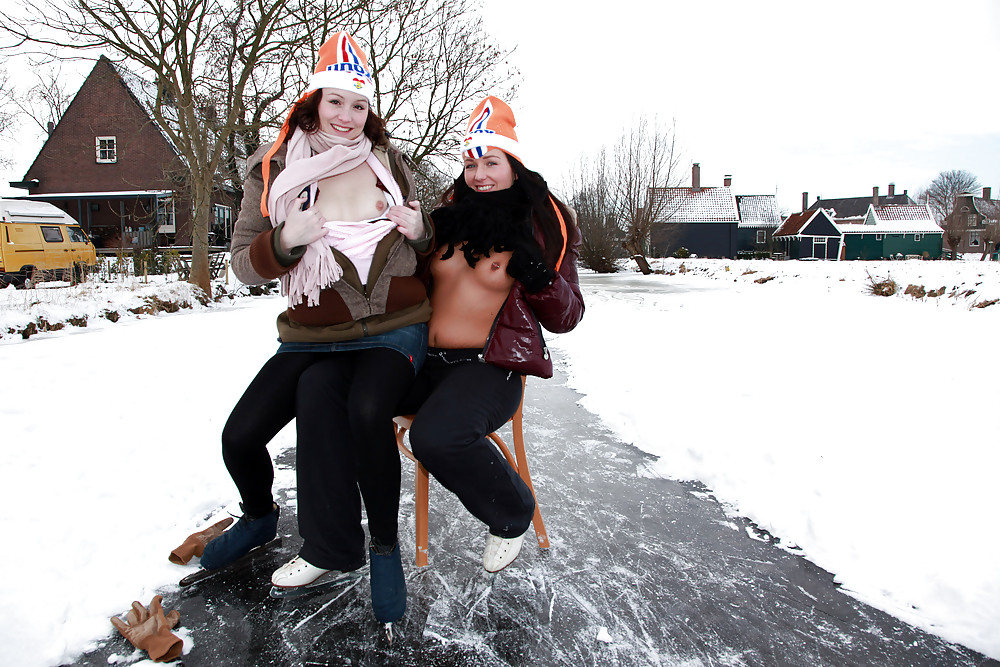 Sex Gallery Julia,Elisa,Britt & Gylve on the Dutch Ice.