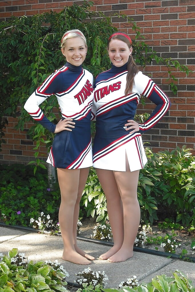 Teen babes in uniforms and hose titties