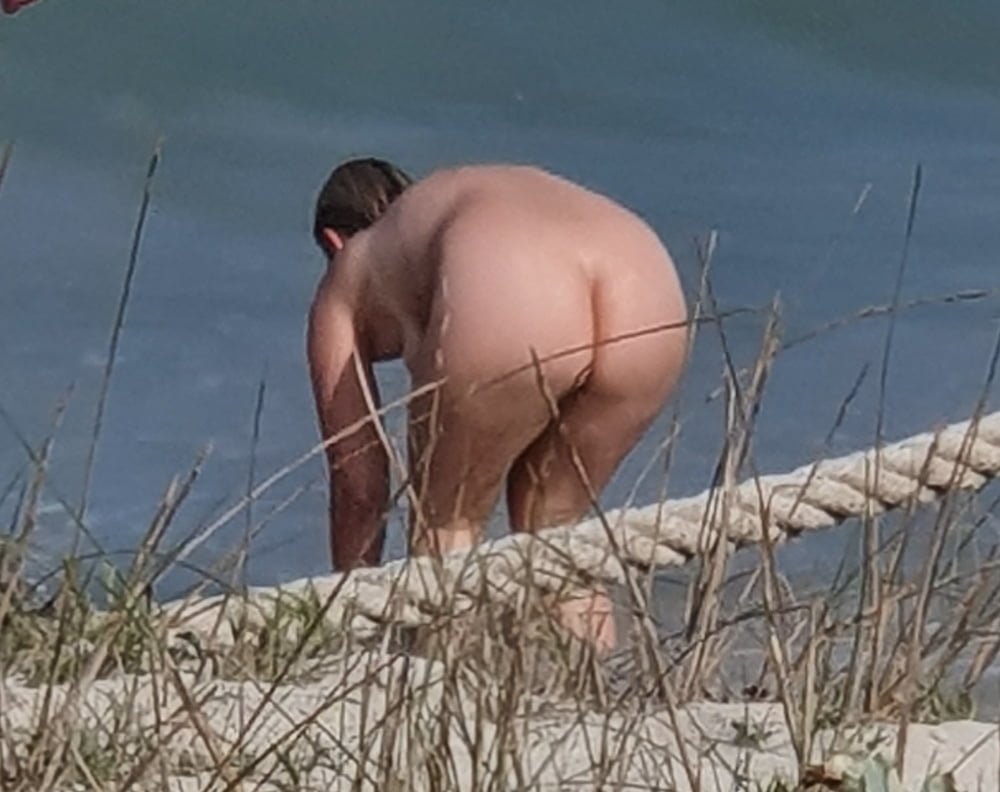 Naked milf at beach-1717