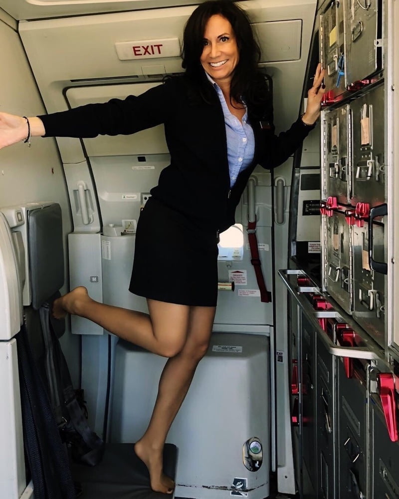 Mature Flight Attendants in Tights - 140 Photos 