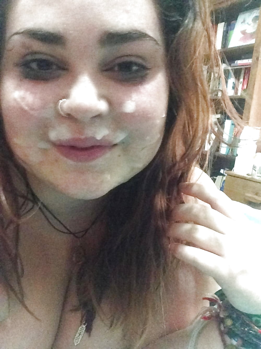 facial woman cumshot Selfie