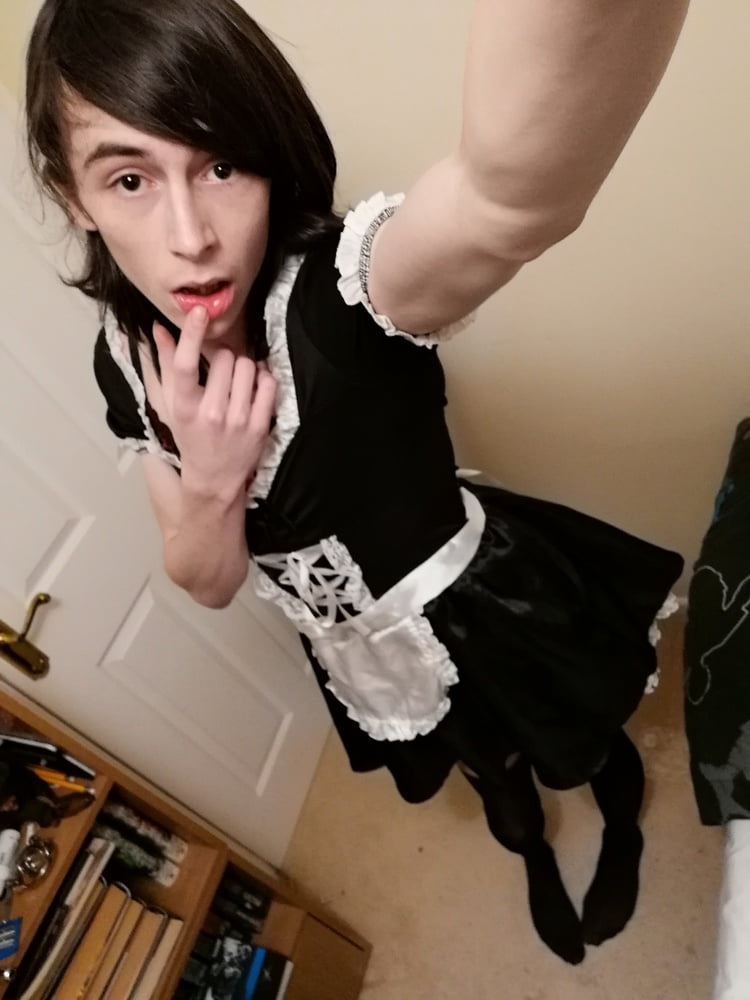 French Maid Crossdresser Por