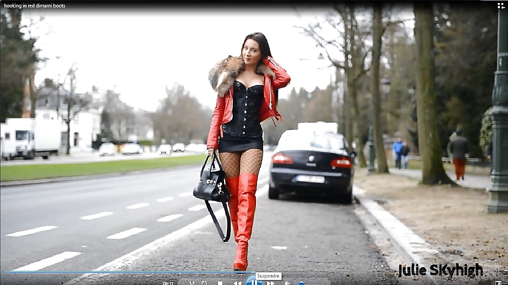 Sex Gallery Most sexy whore in extremely sexy red overknee boots