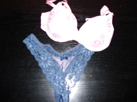 my moms slip and bra