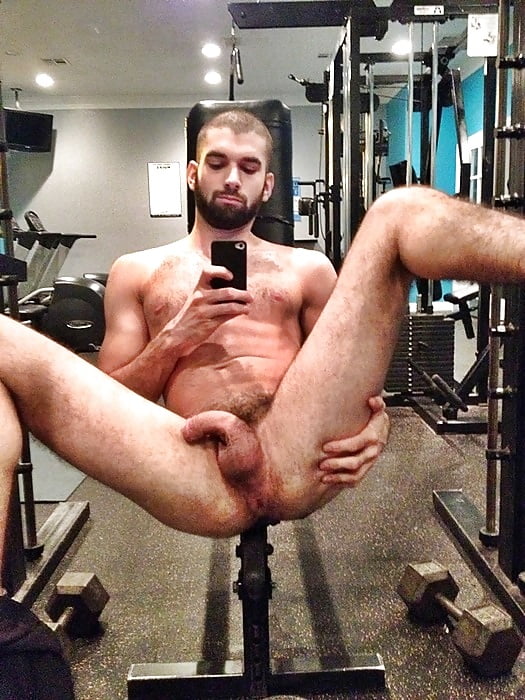 Male Nude At Gym. 