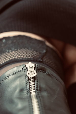 slut wife put plug ass nylon boot high skirt for show pussy         