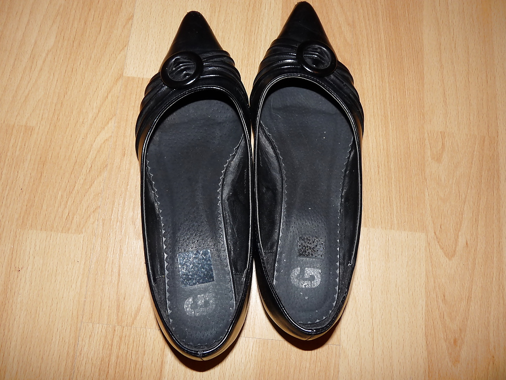 Sex Gallery Wifes sexy black leather ballerina ballet flats shoes 2