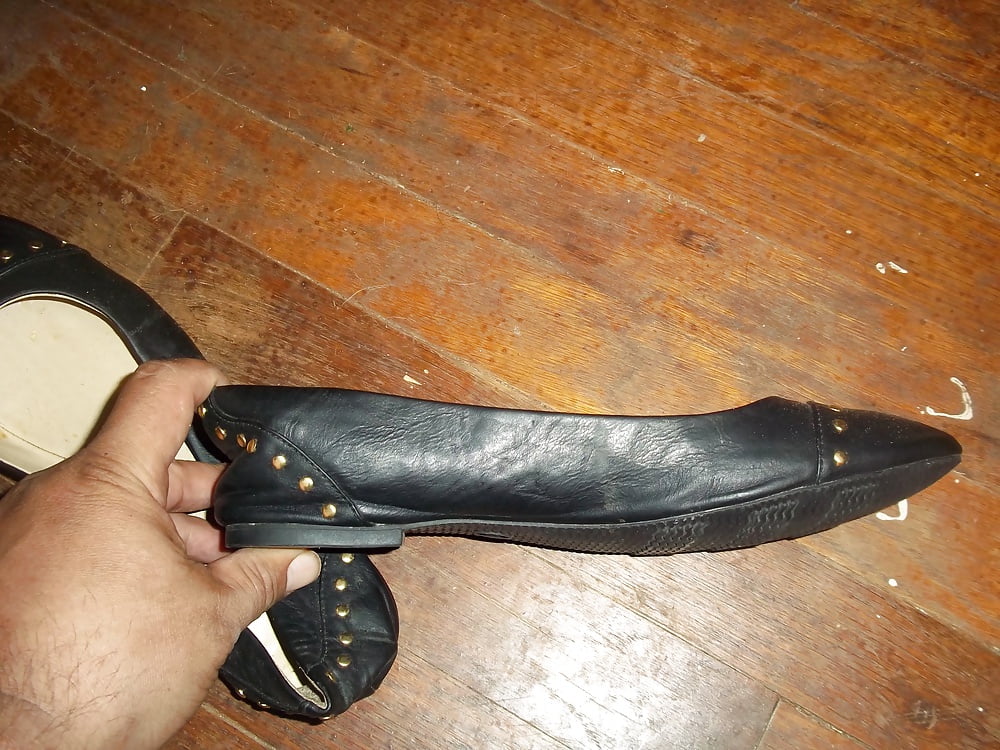 Sex Gallery L.E.I. Black Ballet Flats with Gold Studs Accents