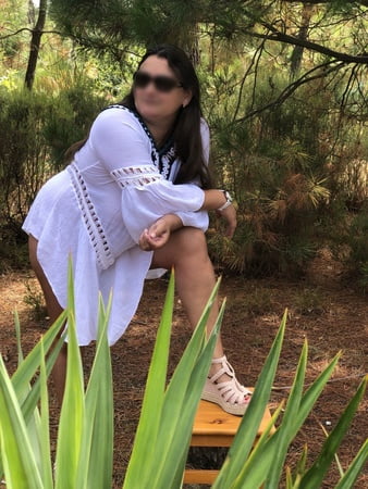 white dress without panties         