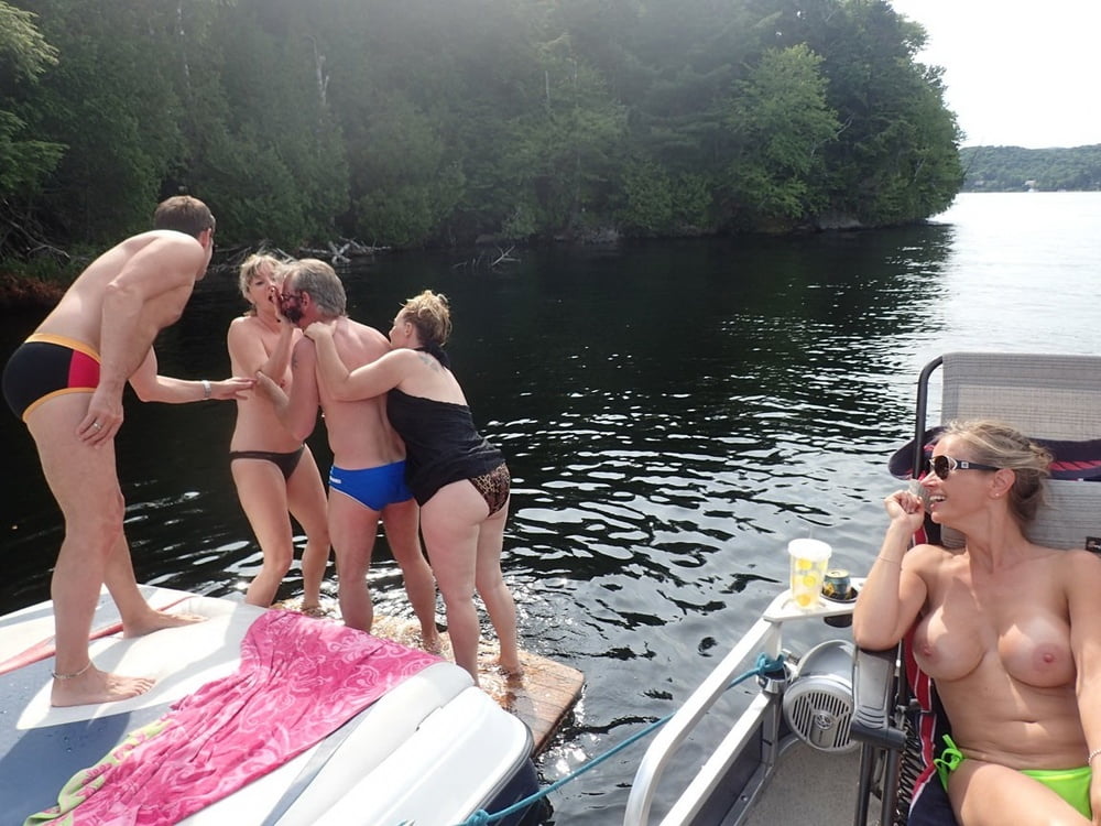 Sex Gallery Dirty Mature Friends Boating Orgy On An Lake