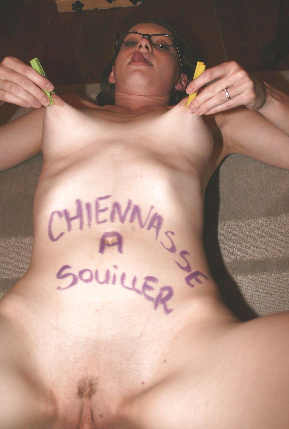 Sex Gallery Sluts with writing on them.