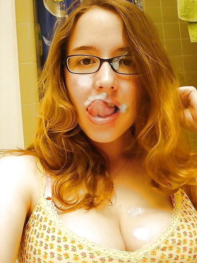 Girls With Glasses and Cum 4 - 20 Photos 