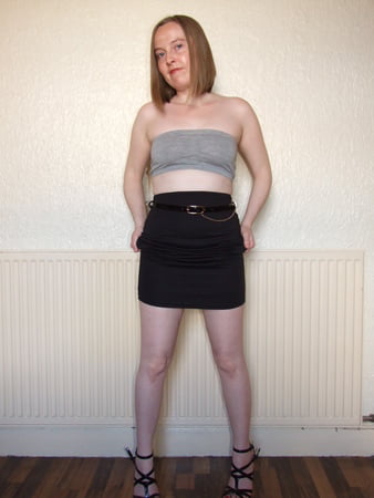 long legs pencil skirt boob tube and heels         