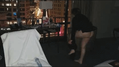 Grandma gets off in the window GIFs #36