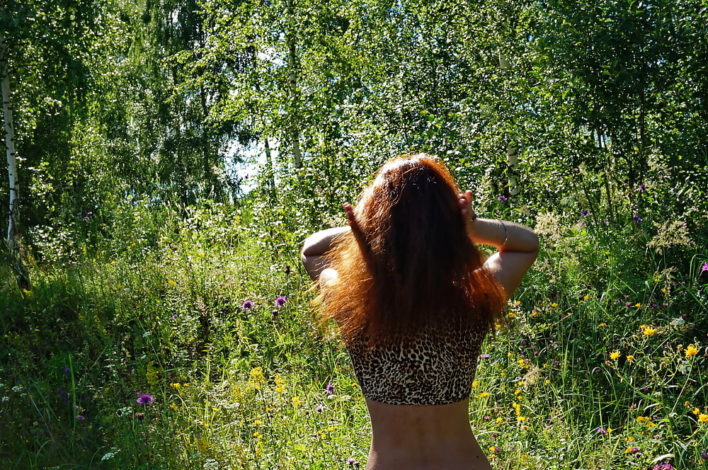 Flame Redhair On River-Beach
