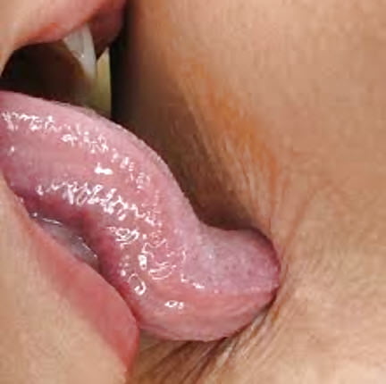 in pussy His tongue deep