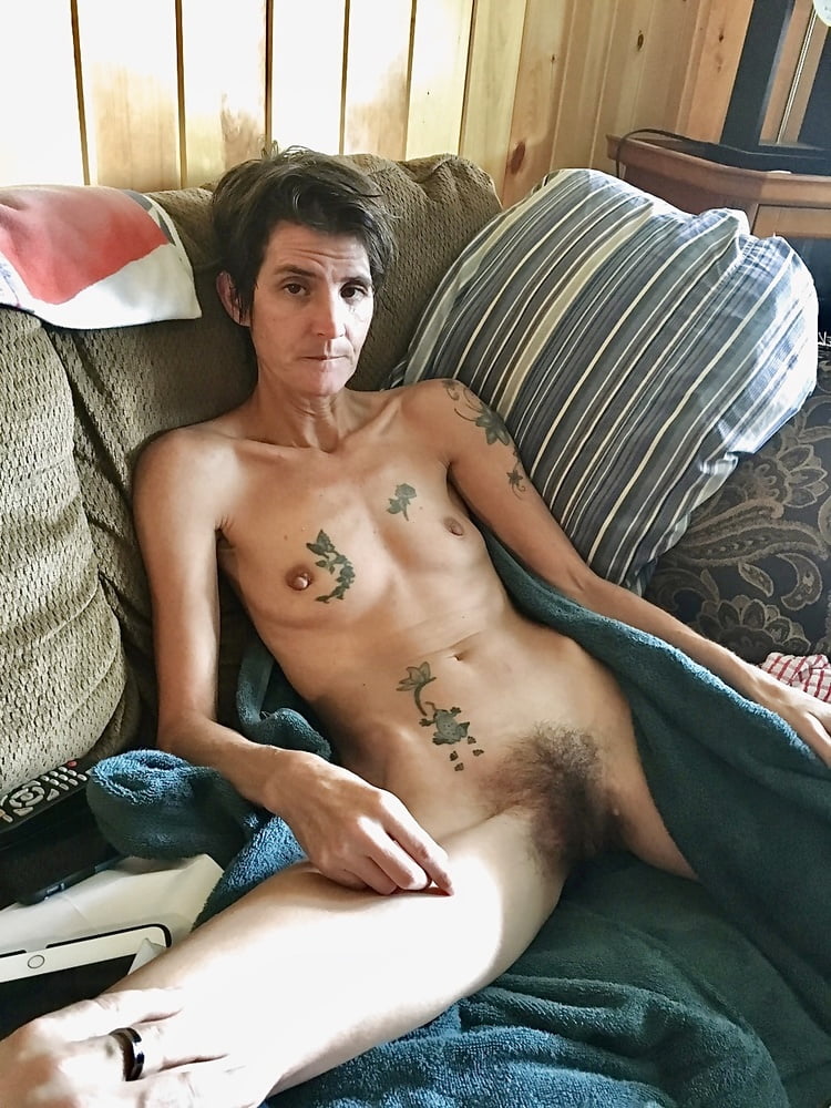 See And Save As Skinny Tattooed Gilf Shows Off Her Hairy Cunt And Tiny