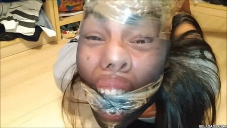 fucked up pantyhose encasement and bondage selfgags         