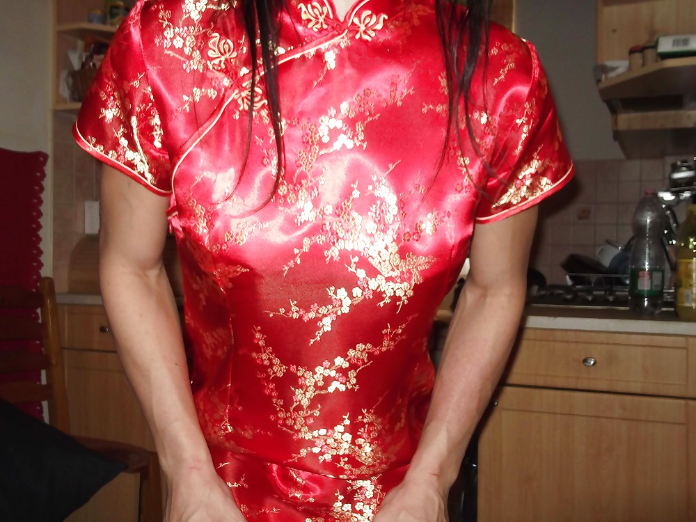 Sex Gallery Red satin (silk) chinese dress - cheongsam (qipao)
